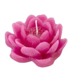 Badaboum Bougie Déco Forme Lotus Fuchsia Best