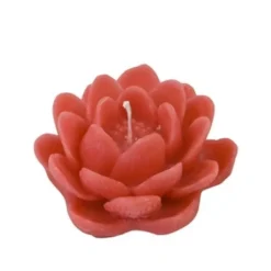 Badaboum Bougie Déco Forme Lotus Rouge Discount