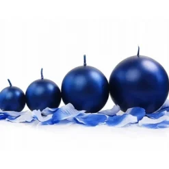 Badaboum Bougie Mariage Boule Bleu Marine 6Cm X 10 Pi Ces Hot