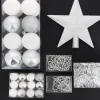Badaboum Boule De Noel Blanche Et Argent En Kit X44 Pi Ces Sale