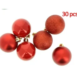 Badaboum Boule De Noel Luxe Rouge Paillet E X 30 Pi Ces Best