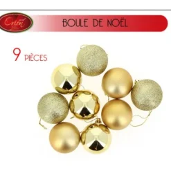 Badaboum Boule De Noel Or 6 Cm X 9 Pi Ces