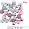 Badaboum Boule De Noel Rose Et Argent 6Cm X 25 Pi Ces Hot
