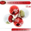 Badaboum Boule De Noel Rouge Et Blanche X 12 Pi Ces Discount