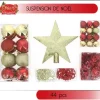 Badaboum Boule De Noel Rouge Et Or En Kit X44 Pi Ces Discount