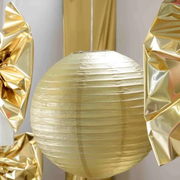 Badaboum Boule En Papier Lampion M Tallis E Or 50 Cm