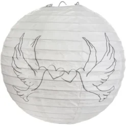 Hot Boule Lanterne En Papier Colombe 20Cm X 2 Pi Ces Theme Colombe