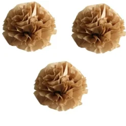 Badaboum Boule Pompon Papier De Soie Kraft X 3 Pi Ces