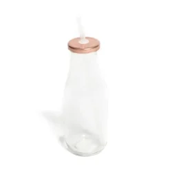 Badaboum Bouteille Candy Bar Rose Gold Avec Paille