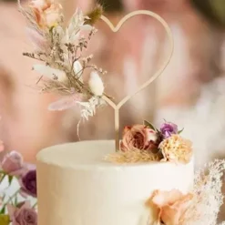 Badaboum Cake Top Coeur En Bois