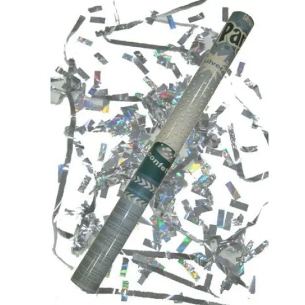 Badaboum Canon Confettis Argent 80 Cm