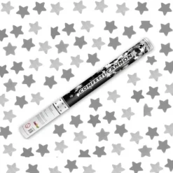 Badaboum Canon Confettis Etoile Argent 60 Cm
