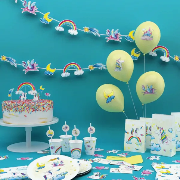 New Carton D'Invitation Et Enveloppe Licornes En Carton 10.5X14.8Cm X8Pcs Theme Licorne