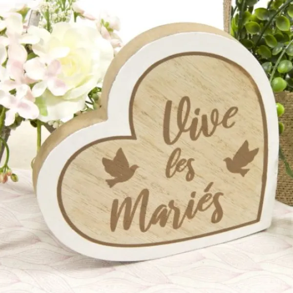 Badaboum Centre De Table Coeur Vive Les Mari S Naturel