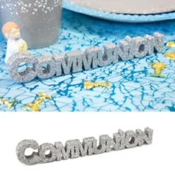 Discount Centre De Table Communion Paillet Argent Theme Communion