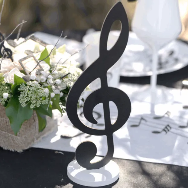 Badaboum Centre De Table D Cor Musique En Bois 8 X 10 X 27 Cm