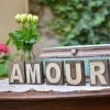 Badaboum Centre De Table Mot Amour En Bois