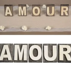 Badaboum Centre De Table Mot Amour En Bois