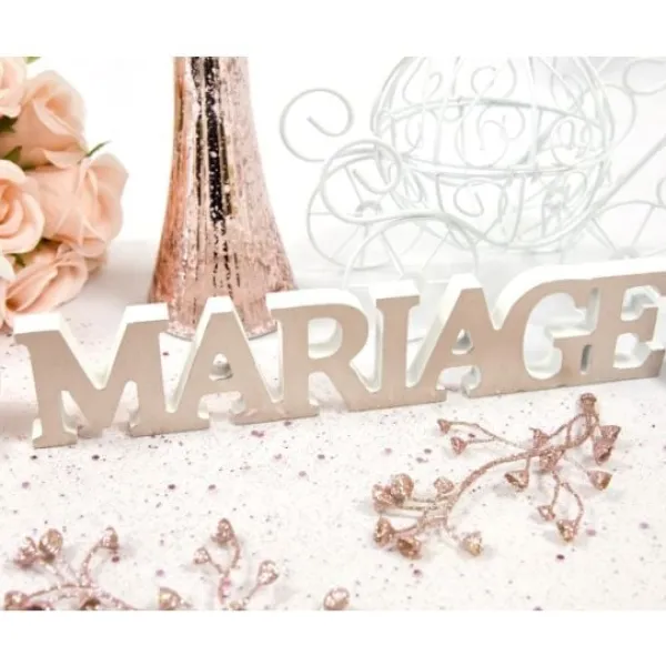 Badaboum Centre De Table Mot Mariage M Tallis Rose Gold