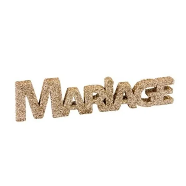 Badaboum Centre De Table Mot Mariage Paillett Rose Gold