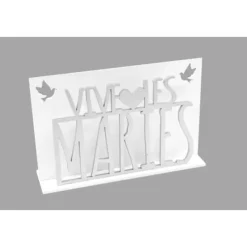 Clearance Centre De Table Vive Les Mari S Argent Avec Colombes Theme Colombe