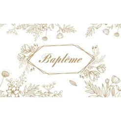 Chemin De Table Bapt Me Fleuri 30Cm X 5M Theme Bapteme
