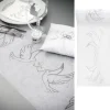 Clearance Chemin De Table Colombe En Tissu Intiss 30Cm X 5 M Tres Theme Colombe