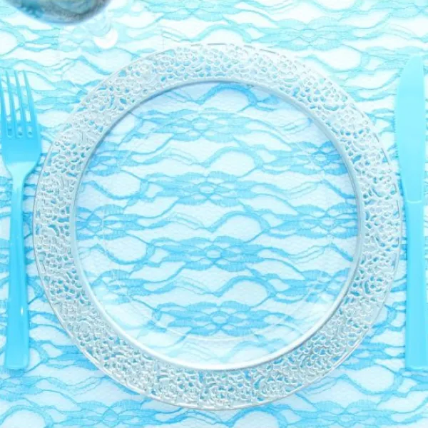 Best Chemin De Table Dentelle R Tro Turquoise Theme Dentelle