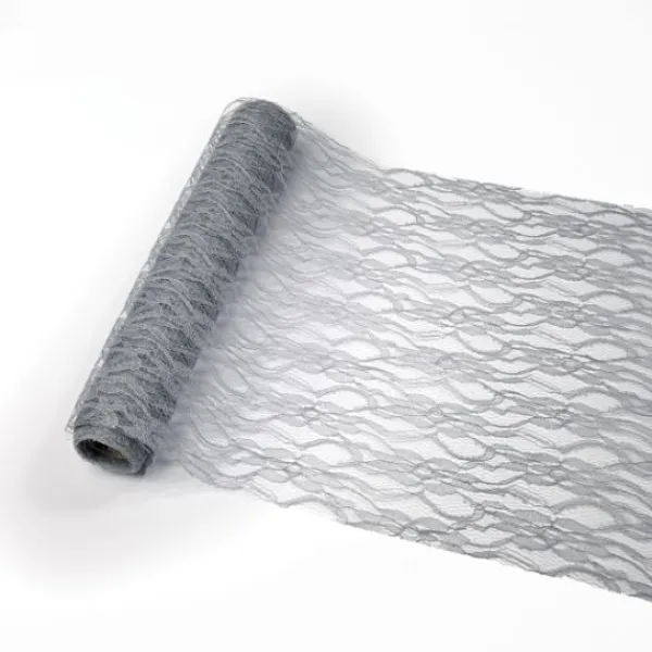 Discount Chemin De Table Dentelle R Tro Gris Theme Dentelle