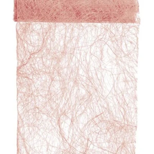 Badaboum Chemin De Table En Abaca Rose 30Cm