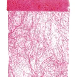 Badaboum Chemin De Table En Abaca Fuchsia 30Cm Outlet