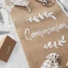 Discount Chemin De Table En Jute Communion Theme Communion