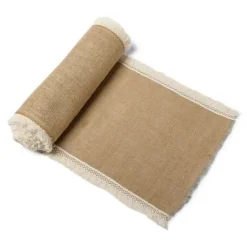 Clearance Chemin De Table En Jute Frange 5 M Tres Theme Jute