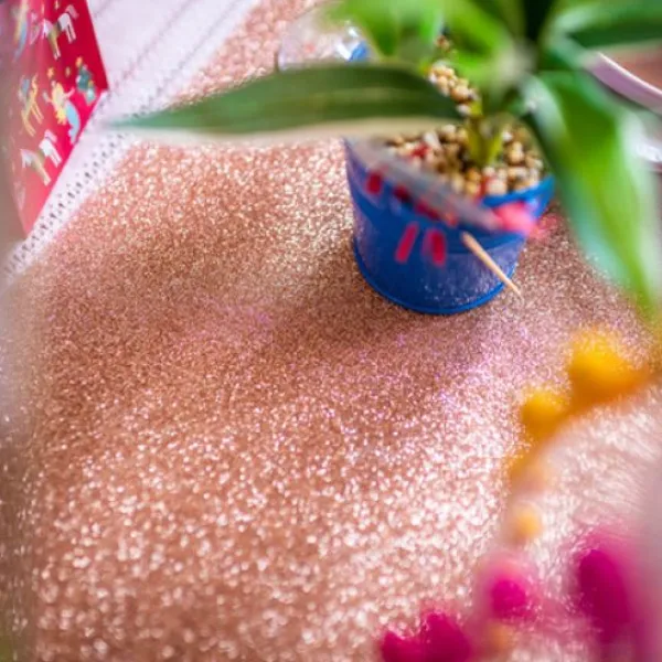 Badaboum Chemin De Table Etincelant Paillettes Rose Gold