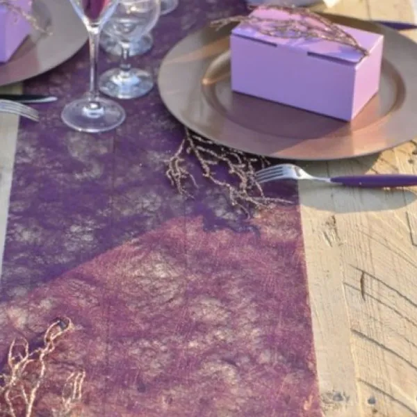 Badaboum Chemin De Table Fanon Prune 5Mx30Cm Online