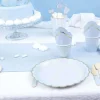New Chemin De Table Gaze De Coton Bleu Pastel 300X30Cm Theme Deco Pastel