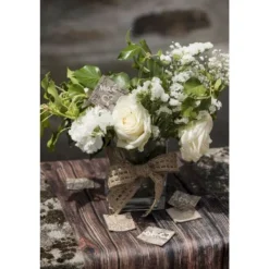 Badaboum Chemin De Table Intisse Bois Naturel Clearance