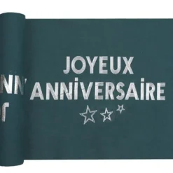 Best Chemin De Table Joyeux Anniversaire Bleu Canard 28 Cm X 3 M Tres Theme Joyeux Anniversaire