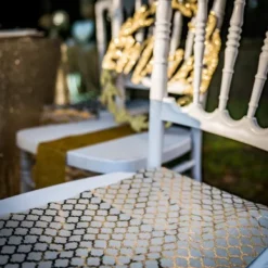 Badaboum Chemin De Table Lin Floque Nid D'Abeille