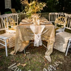 Badaboum Chemin De Table Lin Floque Nid D'Abeille