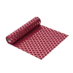 Badaboum Chemin De Table Lin Nid D'Abeiles Marsala Floque Rose Gold