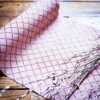 Badaboum Chemin De Table Lin Rose Losange Paillettes Or