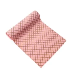 Badaboum Chemin De Table Lin Rose Losange Paillettes Or