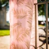 Badaboum Chemin De Table Lin Rose Fougere Paillettes Or
