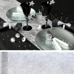 Badaboum Chemin De Table Mariage Argent M Tallis 30 Cm X 5 M Tres New