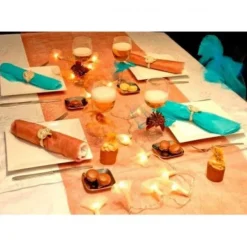 Badaboum Chemin De Table Mariage Intisse Bleu Marine Discount