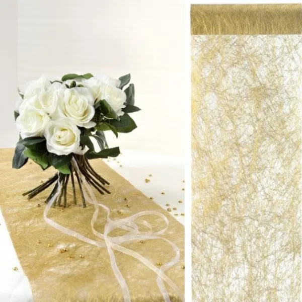 Badaboum Chemin De Table Mariage Or M Tallis 30 Cm X 5 M Tres Online