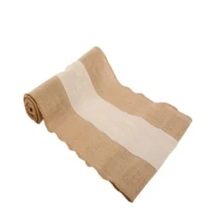 Discount Chemin De Table Mariage Toile De Jute Et Lin 30 Cm X 3 M Theme Eco-Responsable