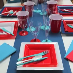 Badaboum Chemin De Table Pas Cher Intisse 25 M Tres Bleu Marine