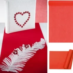 Badaboum Chemin De Table Pas Cher Intiss Rouge 30Cm Discount